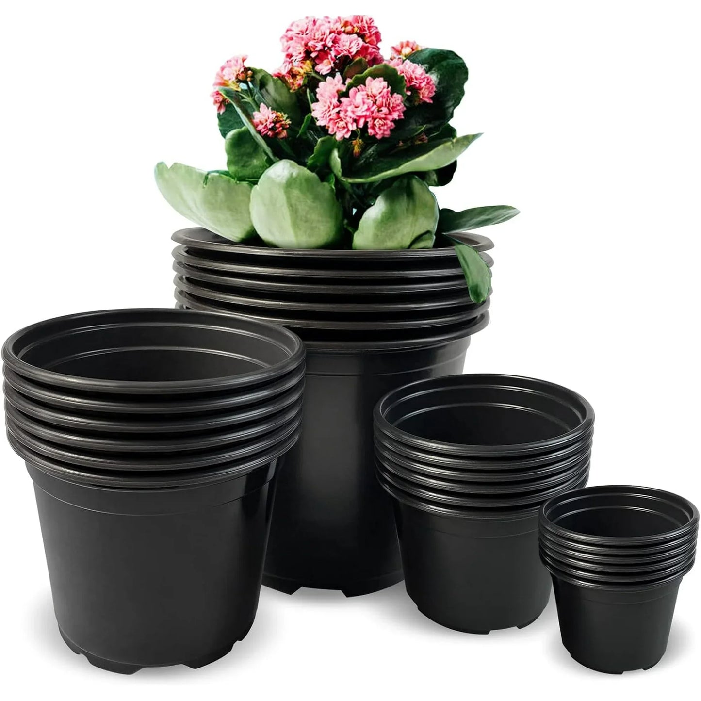 24Pcs Nursery Pots Plastic Planter with Drainage Holes