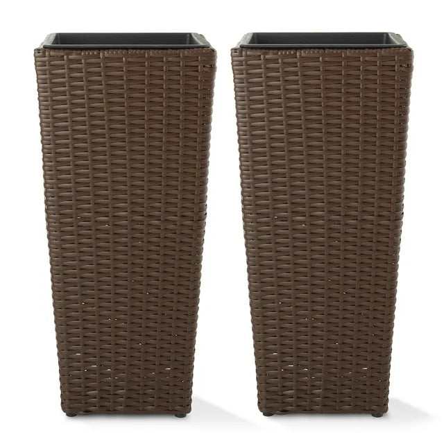 Casafield All-Weather Outdoor Planters with Liners - Set of 2