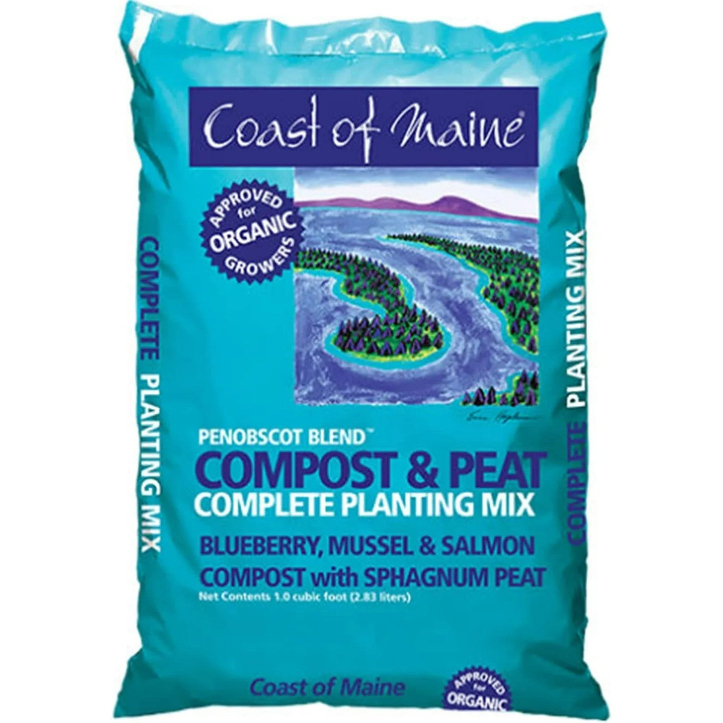 Coast of Maine OMRI Listed Penobscot Blend Organic Compost and Peat Potting Soil Mix