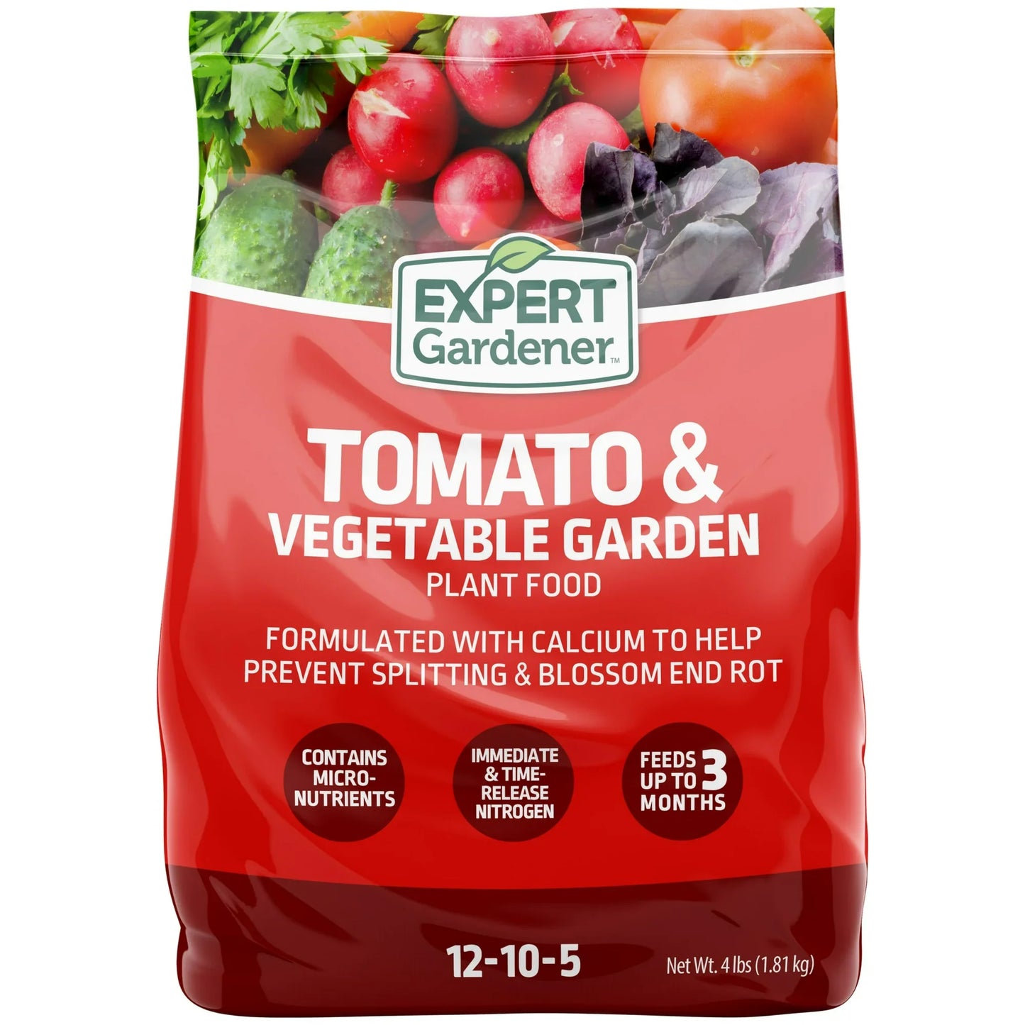 Vegetable Garden Plant Food Fertilizer, 12-10-5 Fertilizer, 4 lb.