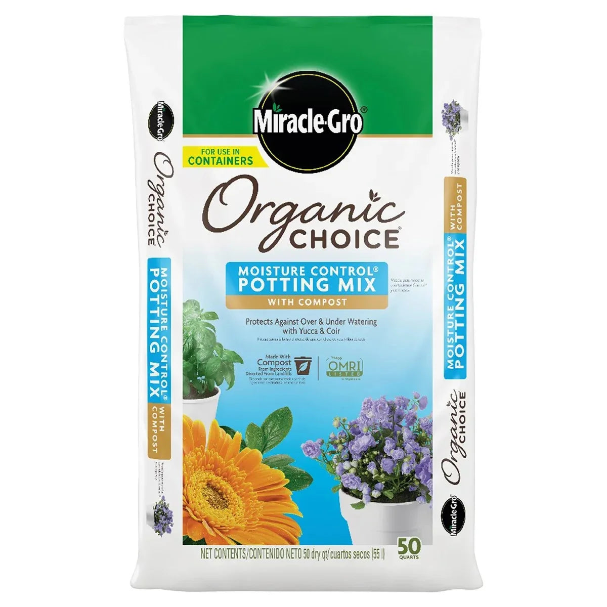 Miracle-Gro Organic Choice Potting Mix with Compost, 50 Quart